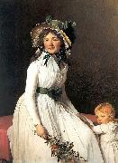 Jacques-Louis David Portrait of Madame Emilie Seriziat and her Son painting
